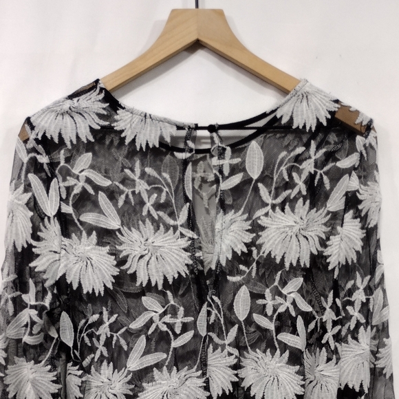 SOLD Princess Polly Indigo Skies Floral Lace Mini Dress Women's 12 Artsy Boho - Picture 9 of 11